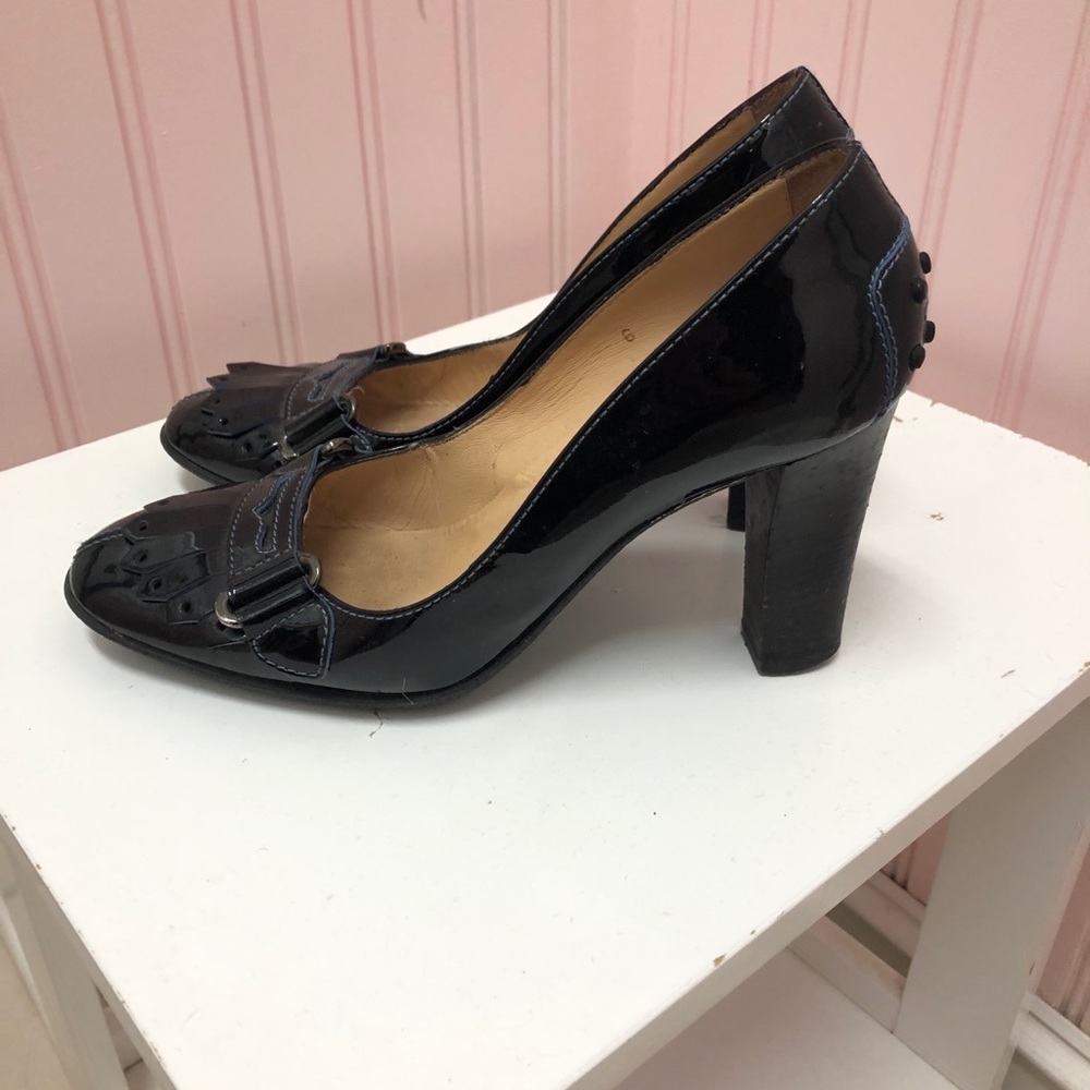Tod’s black/blue patent leather🥰